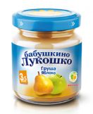 Бабушкино лукошко пюре груша/яблоко б/сах 100г (6) 5 мес
