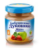 Бабушкино лукошко пюре из яблок и клубники б/сах. 100г, с 6 мес.(6)