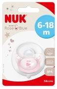 НУК TRENDLINE Пустышка силикон ортодонтическая "BABY ROSE" с кольцом,размер 2, арт.10736274